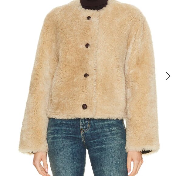 Nili Lotan Carole Shearling Short Coat - Picture 2 of 10